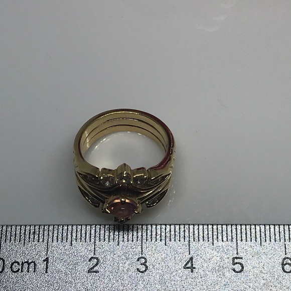 Swarovski crystal ring 14k gold plate - Picture 7 of 8